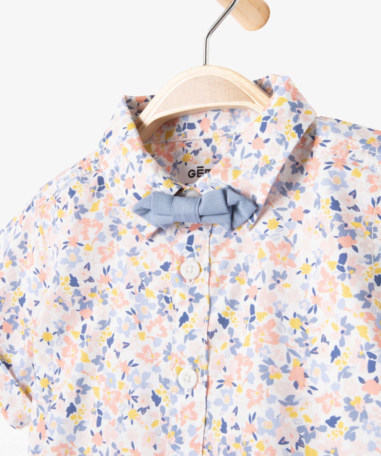 Chemise bébé Garçon à manches courtes à fleurs et n?ud... multicolore | GEMO