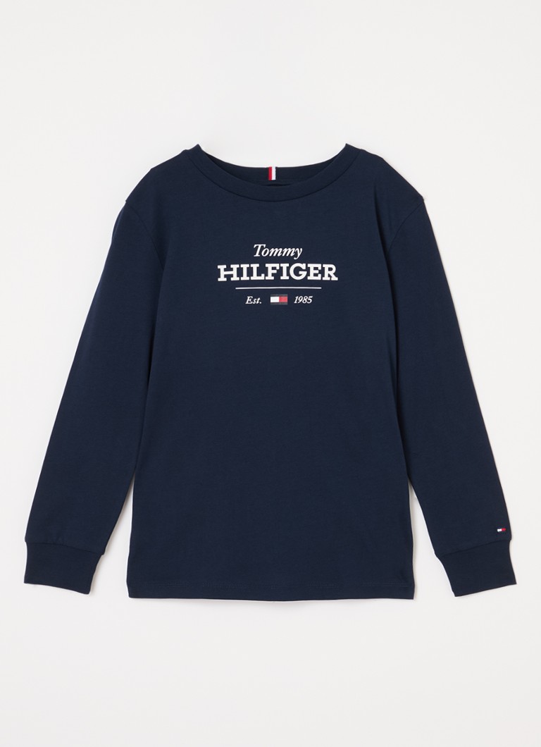 Camisa de manga comprida Tommy Hilfiger com estampa do logotipo