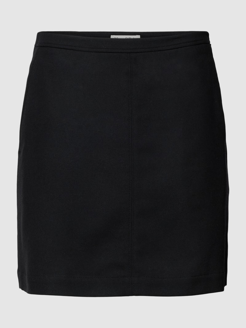 Minirock mit Eingrifftaschen in schwarz