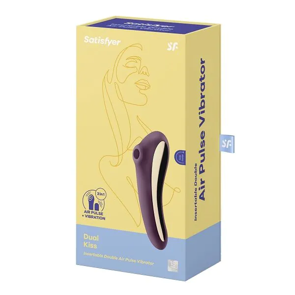 Satisfyer Dual Kiss Massager Vinrød Intimmassager