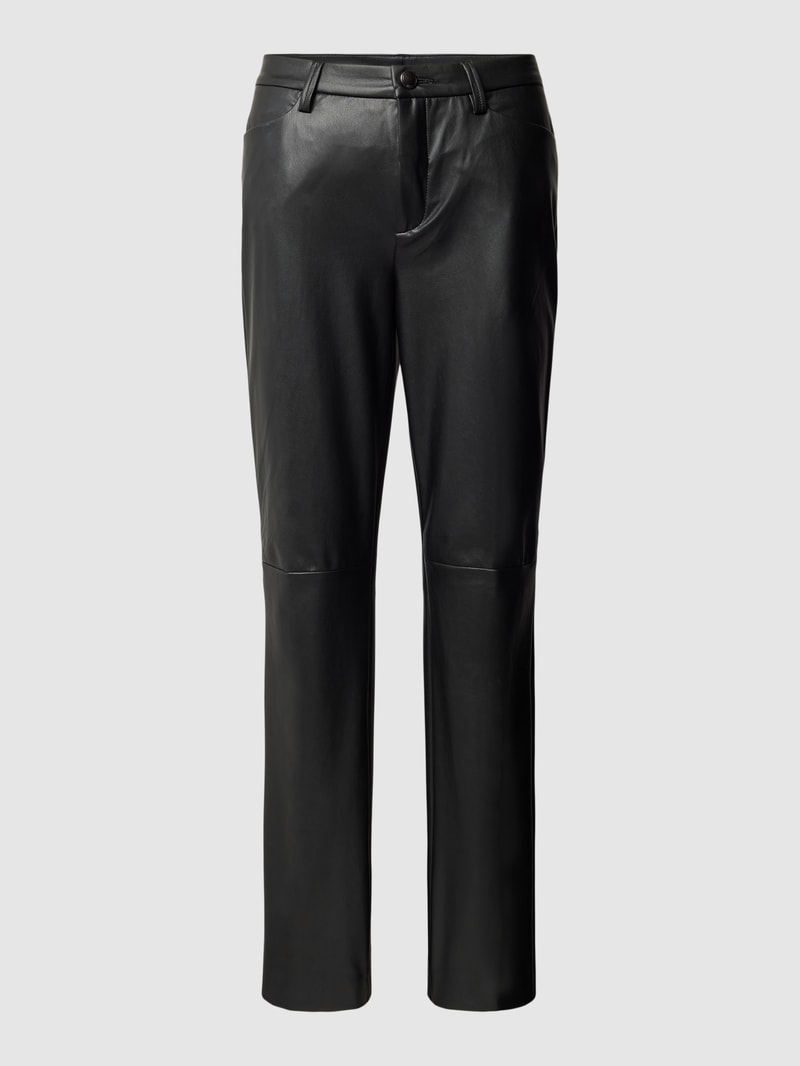 Hose in Leder-Optik Modell 'AIDA KICK' in schwarz