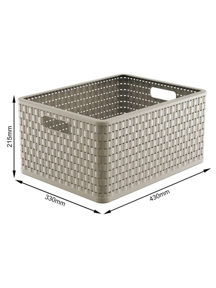 Rotho 3er-Set Aufbewahrungskorb 28l COUNTRY in Cappuccino günstig kaufen onesize