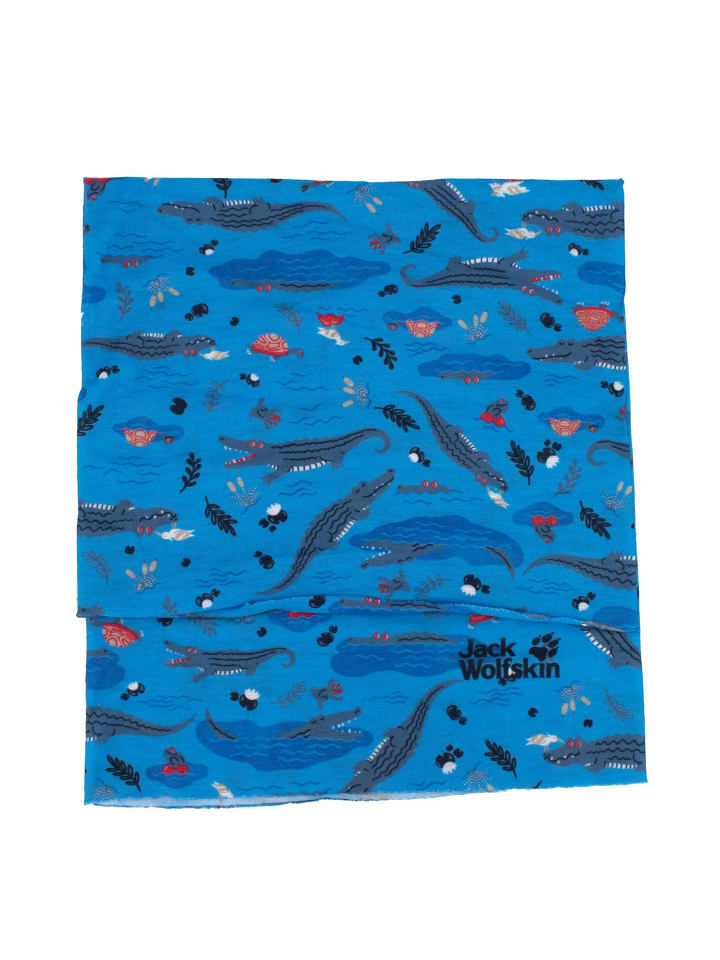 Jack Wolfskin Accessoires Print Headgear Tube Neck Warmer in Blau günstig kaufen onesize