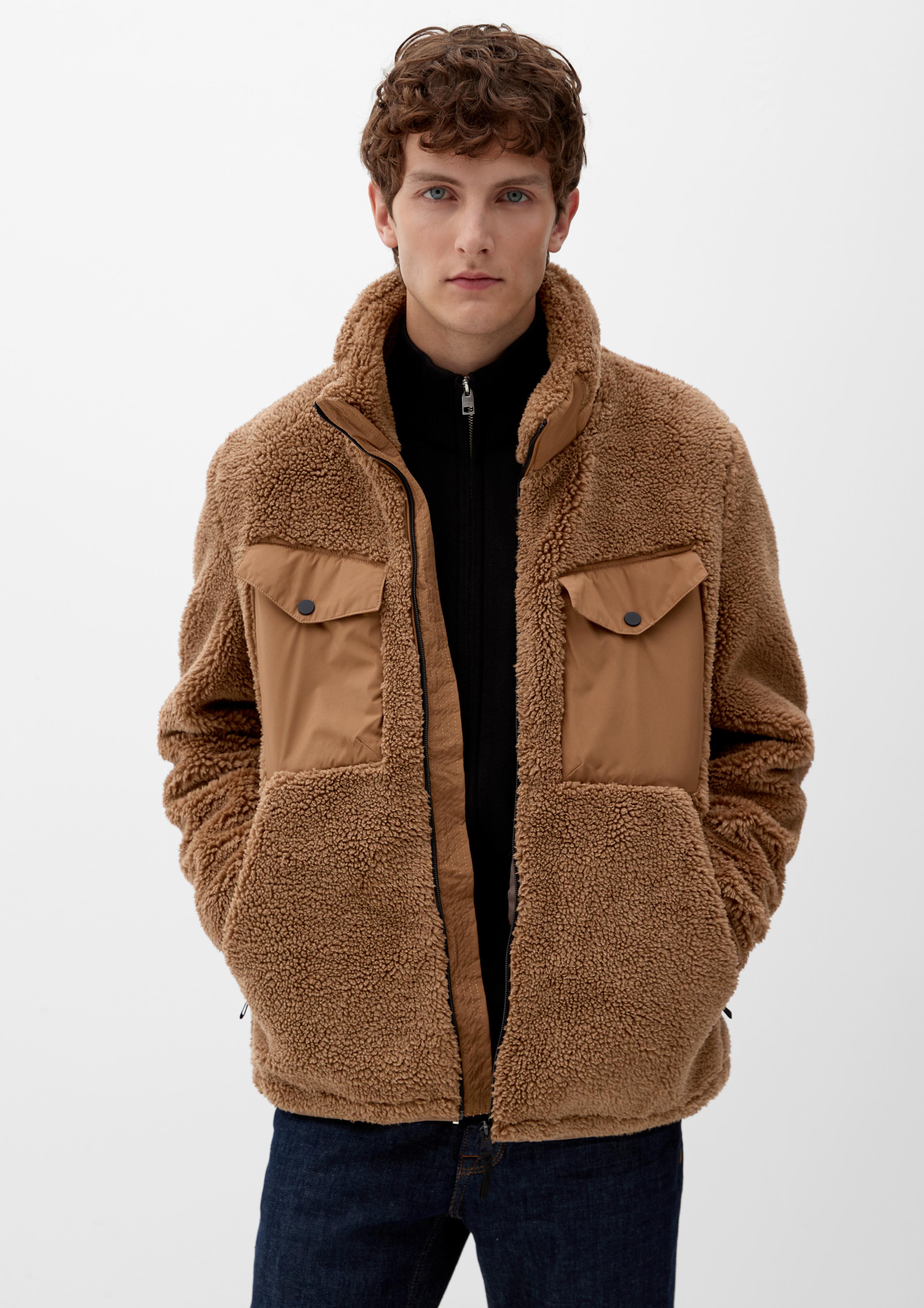 Teddy-Jacke mit Brusttaschen  2115333-8592