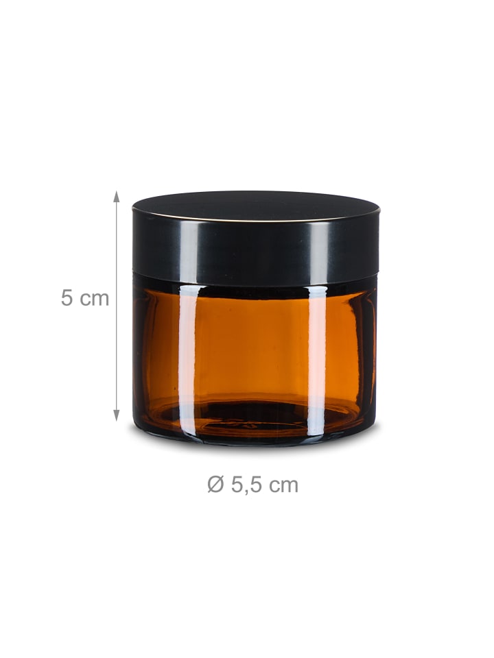 relaxdays 16 x Salbentiegel in Braun/ Schwarz - 60 ml günstig kaufen onesize
