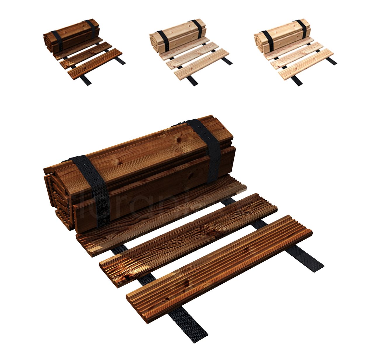 Pemicont Floranica Gartenweg Rollweg Garten Holz Holzweg Lärchenholz Gartenrollwege Trittstein für garten gehwegplatten gartenplatten balkon