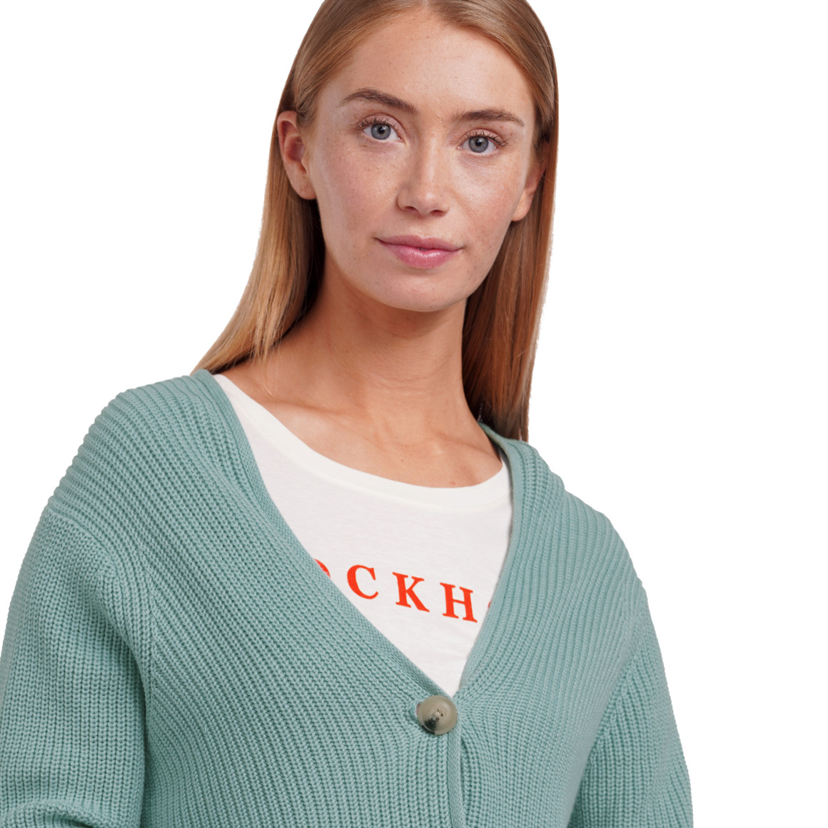 Damen Strickjacke aus Rippstrick