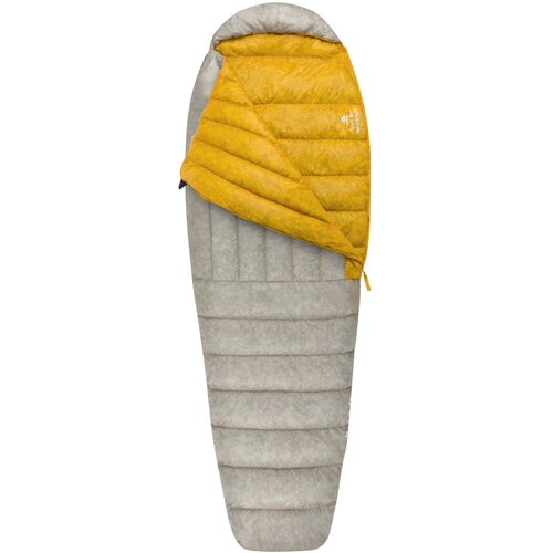 DAUNENSCHLAFSACK SPARK SPI - LONG LIGHT GREY / YELLOW