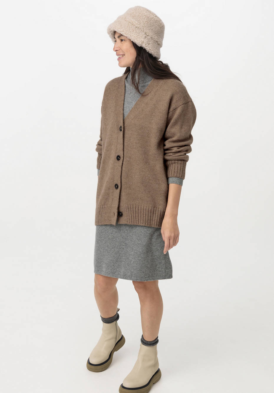 Strickkleid aus Bio-Merinowolle mit Kaschmir