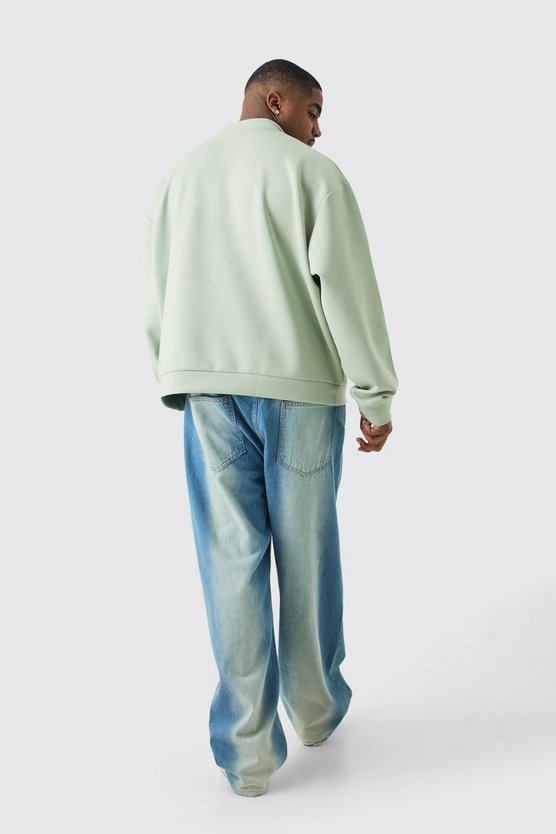 Plus kastiges Oversize Scuba Sweatshirt