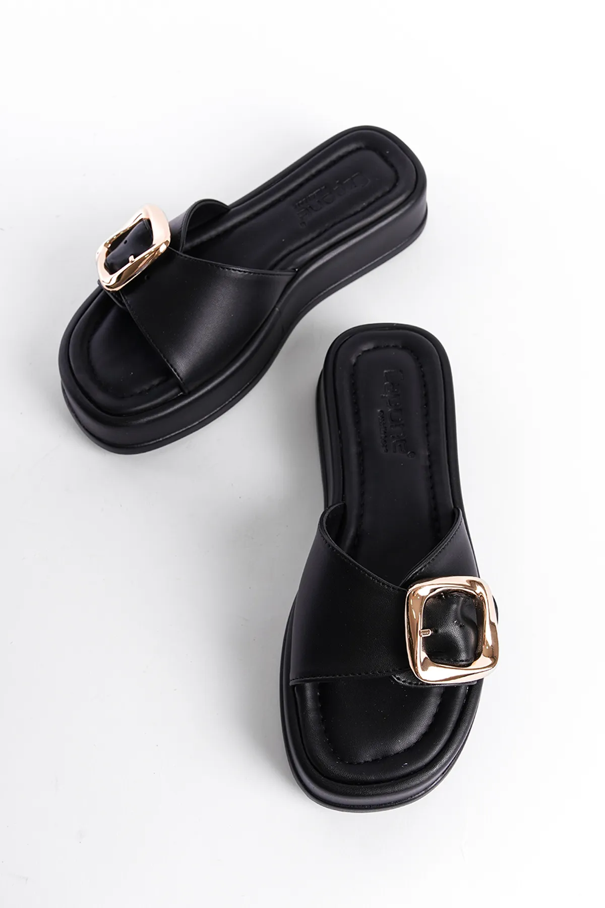 Capone Outfitters  Pantolette - Schwarz - Keilabsatz