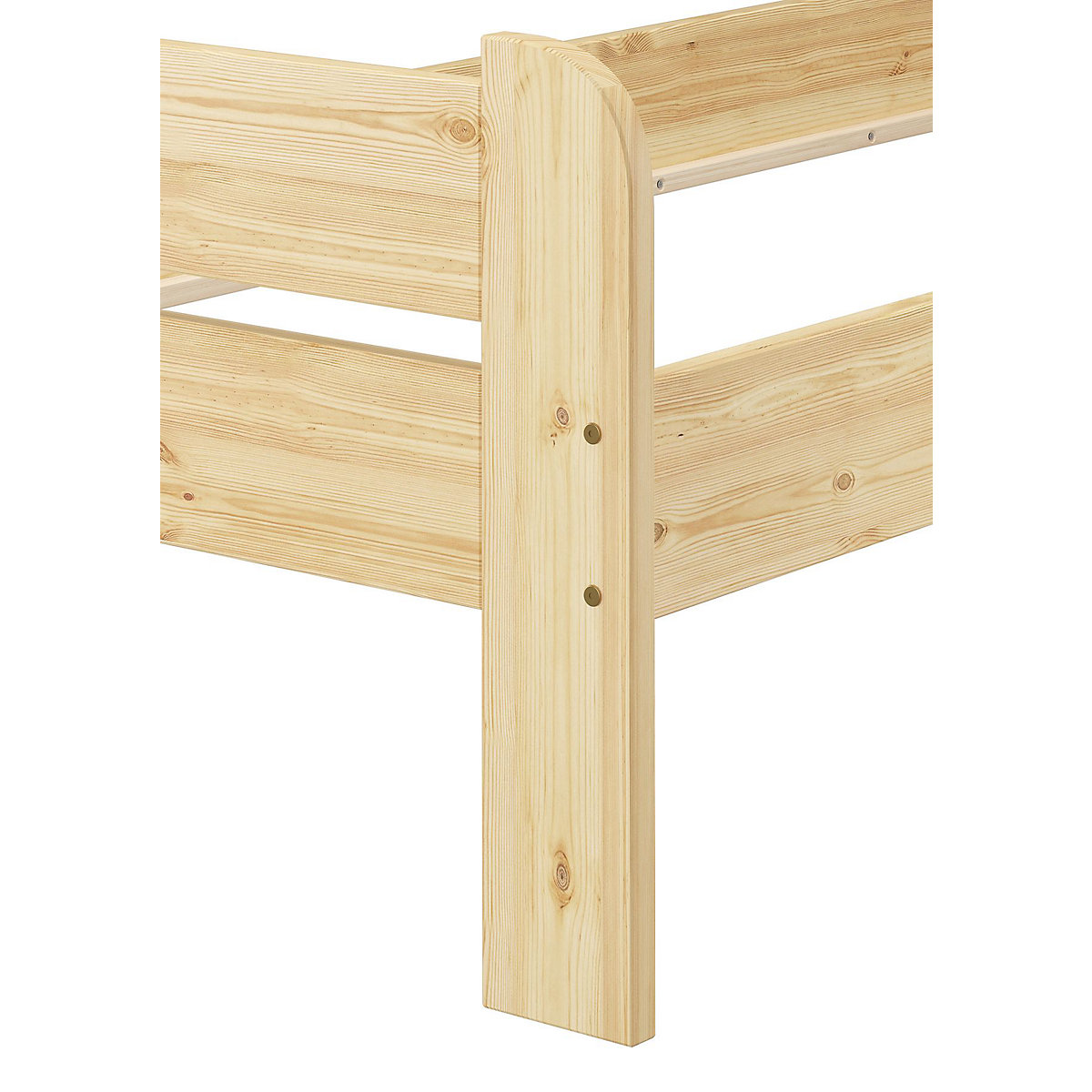 Bettgestell Kiefer Massivholz 90x200 mit Kopf- und Fußteil