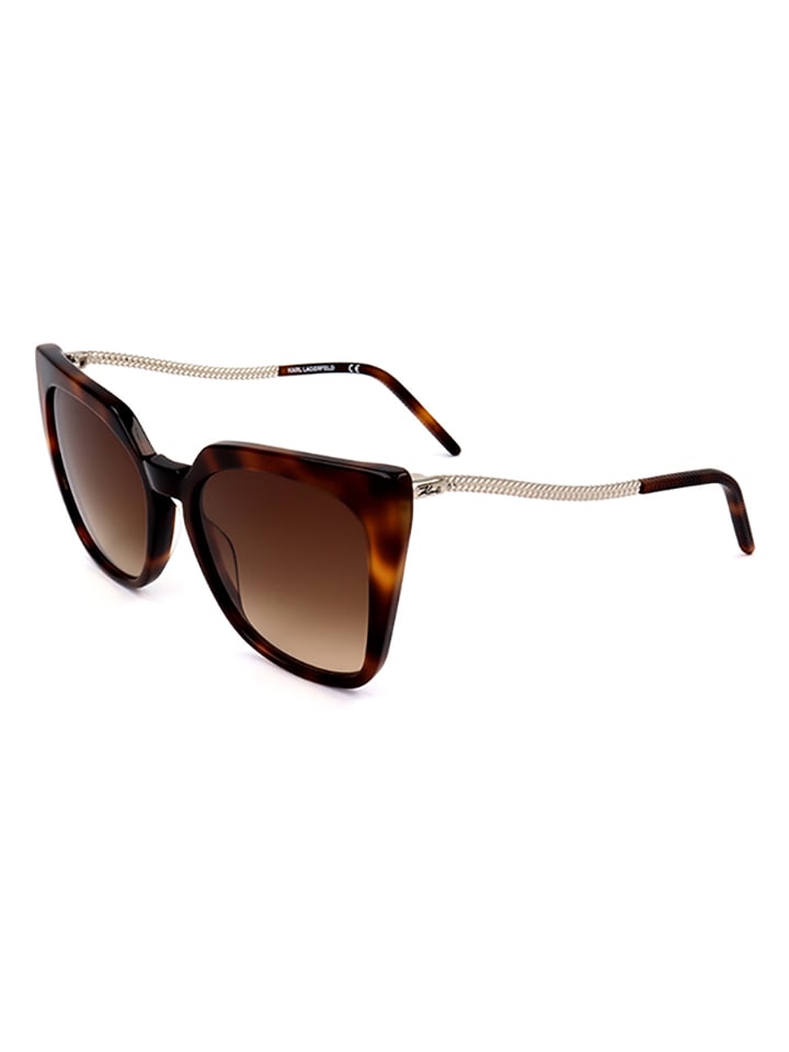 Karl Lagerfeld Damen-Sonnenbrille in Braun günstig kaufen 54