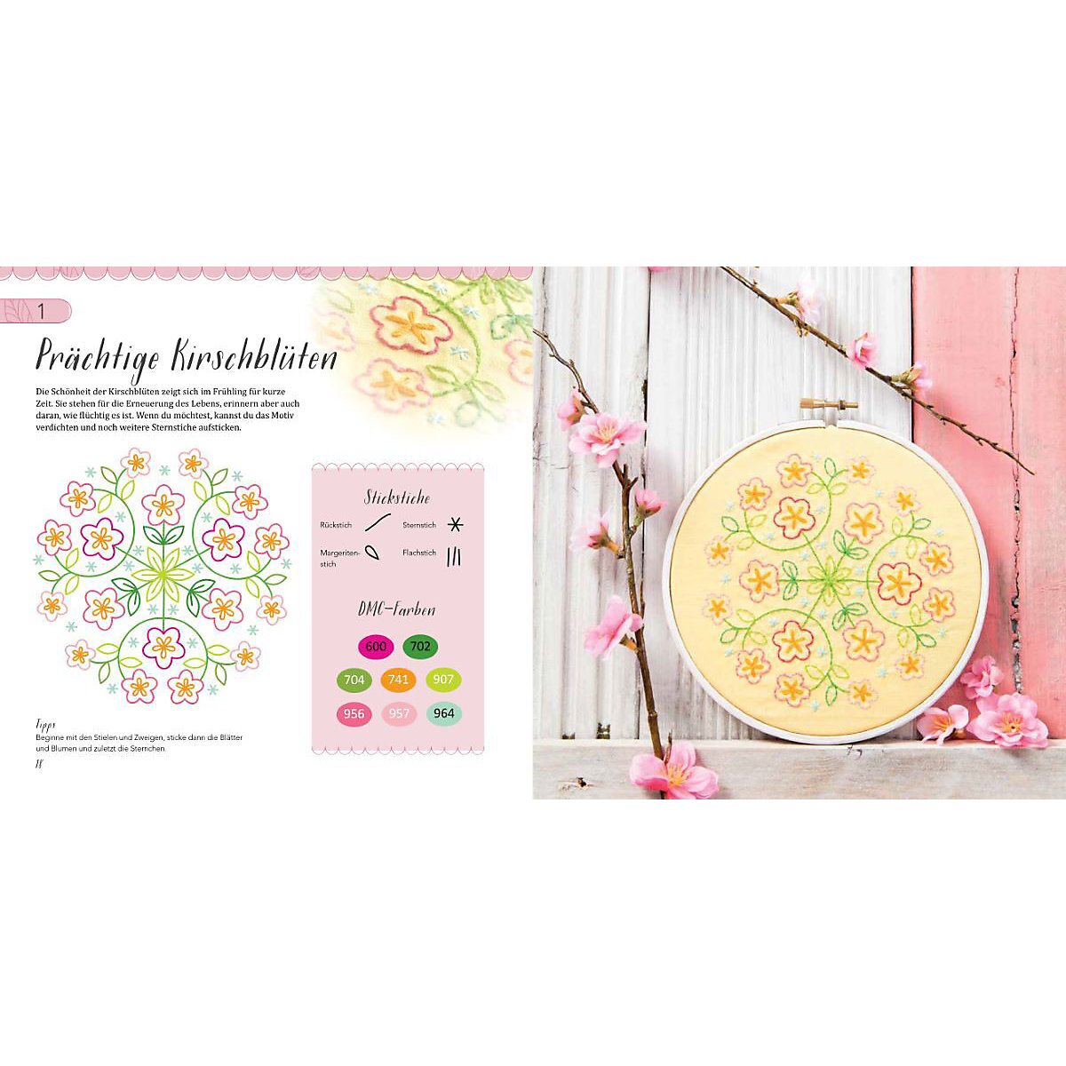 Farbenfrohe Mandalas sticken
