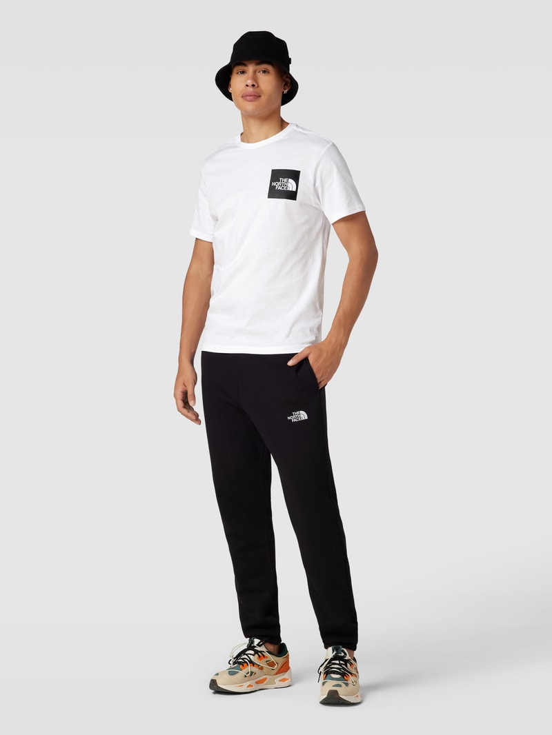 T-Shirt mit Label-Print Modell 'FINE' in weiß