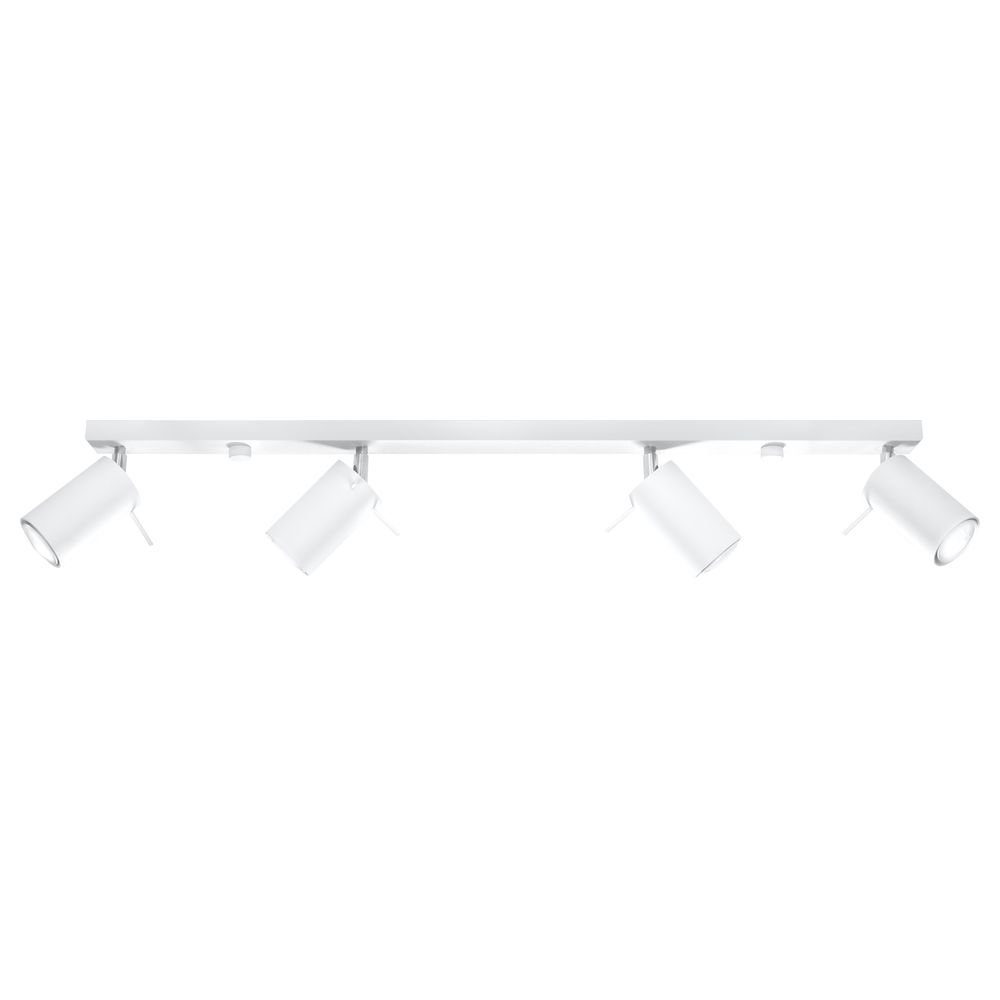 famlights Deckenspot, Deckenspot Angelina aus Stahl in Weiß GU10 max 4 x 40 W 810 mm, keine Angabe, Leuchtmittel enthalten: Nein, warmweiss, Deckenstrahler, Deckenspot, Aufbaustrahler