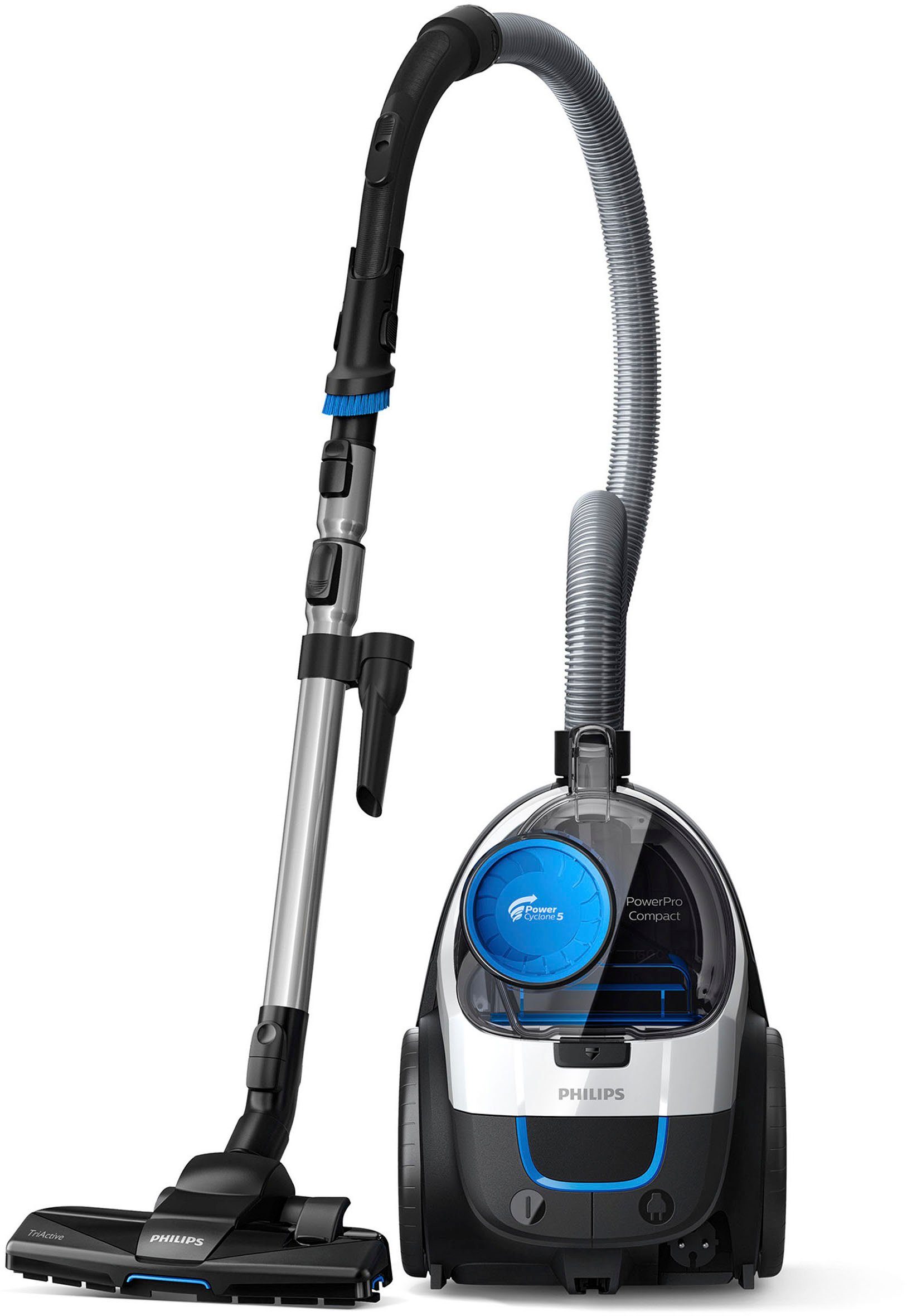 Philips Bodenstaubsauger FC9332/09, 900 W, beutellos, mit 1,5 l Fassungsvermögen und Tri-Active-Düse