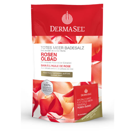 DERMASEL Totes Meer Badesalz Rose SPA  1 P  Kombipackung