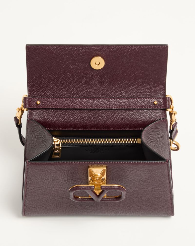 Bolsa pequena Vsling em couro de bezerro granulado