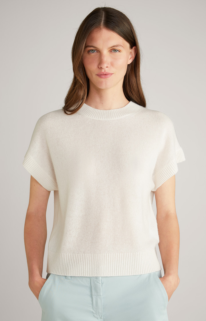 Cashmere-Strickpullover in Creme