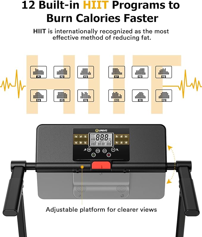 UREVO Folding Treadmill 2.25HP Treadmills for Home