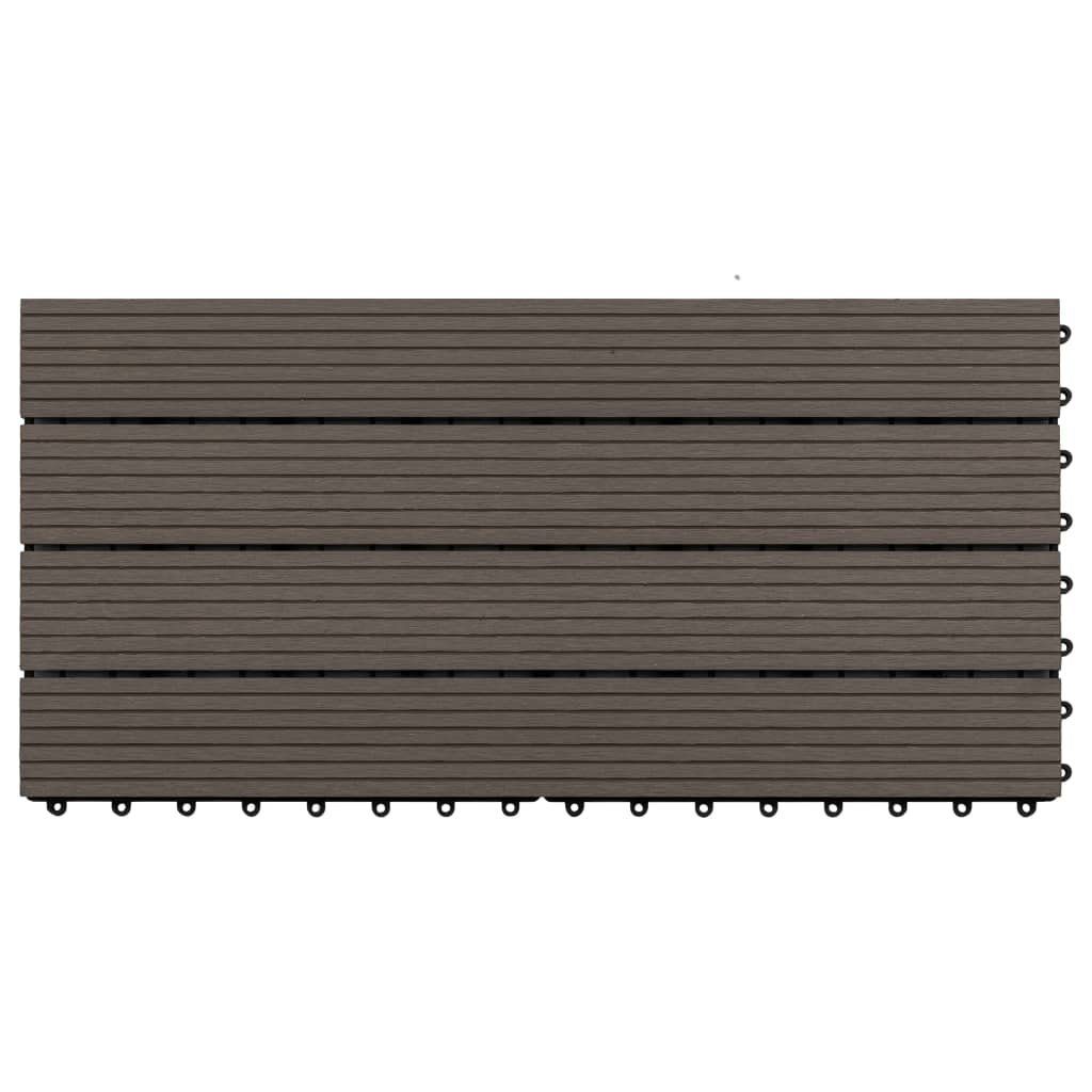 Teppichboden Terrassenfliesen 6 Stk. WPC 60x30 cm 1,08 m² Dunkelbraun, vidaXL
