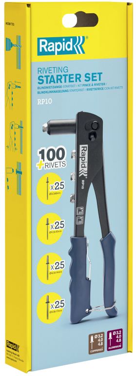 Πένσα για πριτσίνια Rapid 5001718 RP10 + 100 πριτσίνια για τυφλά