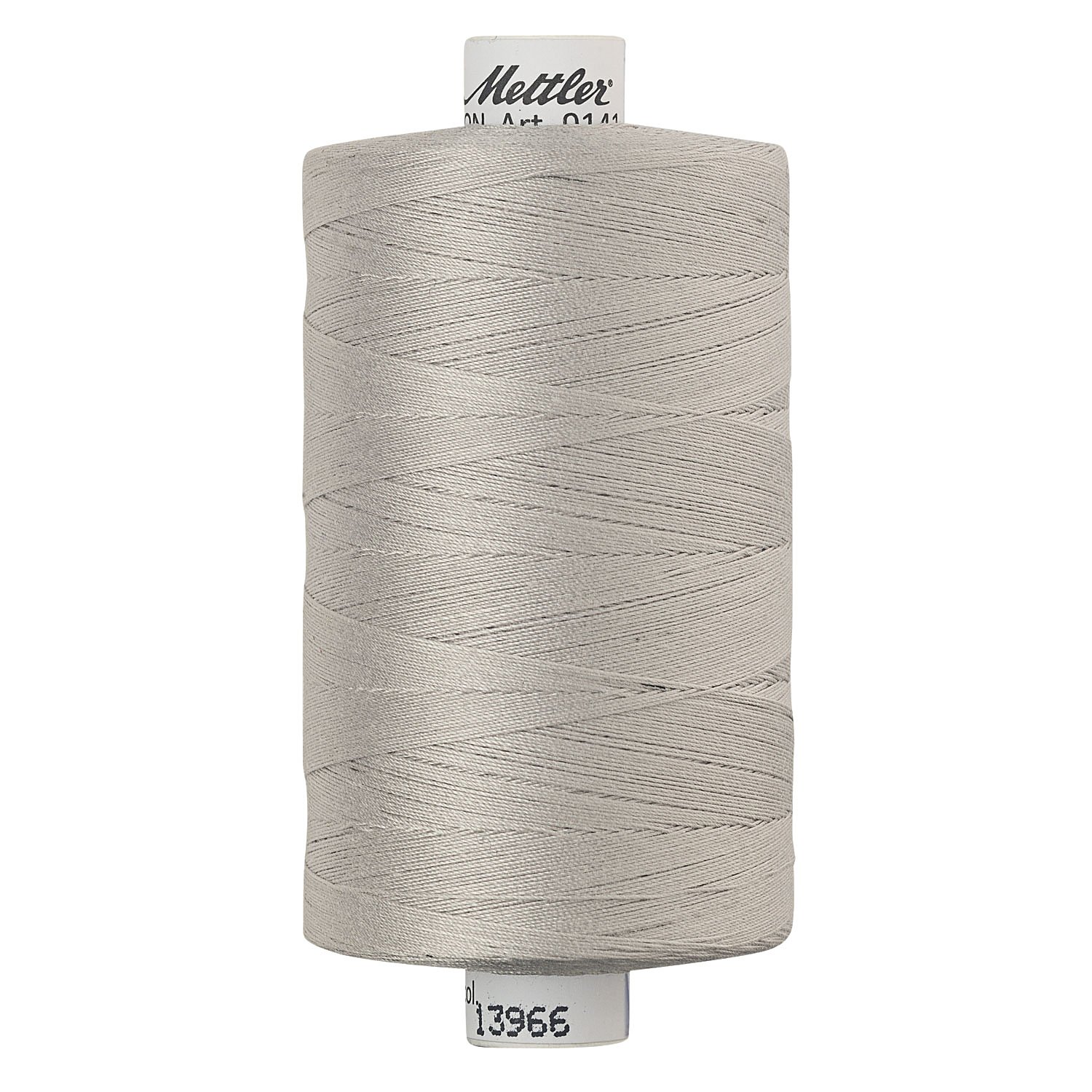 Mettler Silk Finish Cotton Maschinen- & Handquiltgarn, Stärke: 40, 1000m-Spule, hellgrau