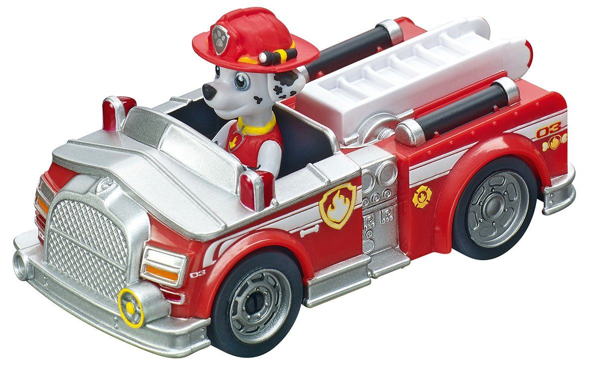 Carrera® Autorennbahn FIRST Rennbahn PAW PATROL Race 'N' Rescue Komplettset ab 3 Jahren (Streckenlänge 3.5 m), inkl. 2 Spielzeugautos