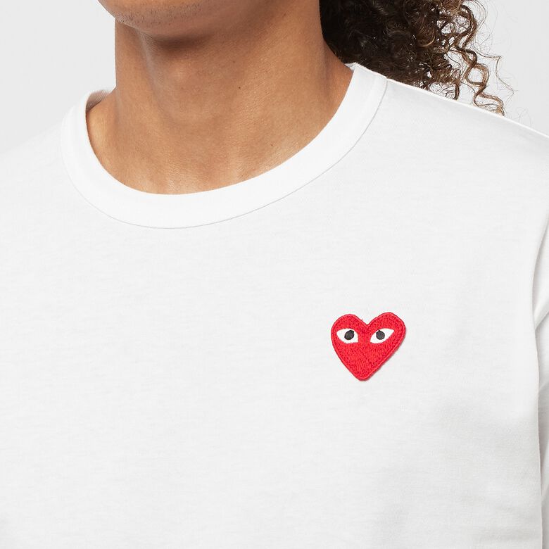 Comme des Garcons Play Big Red Heart Logo T-Shirt white