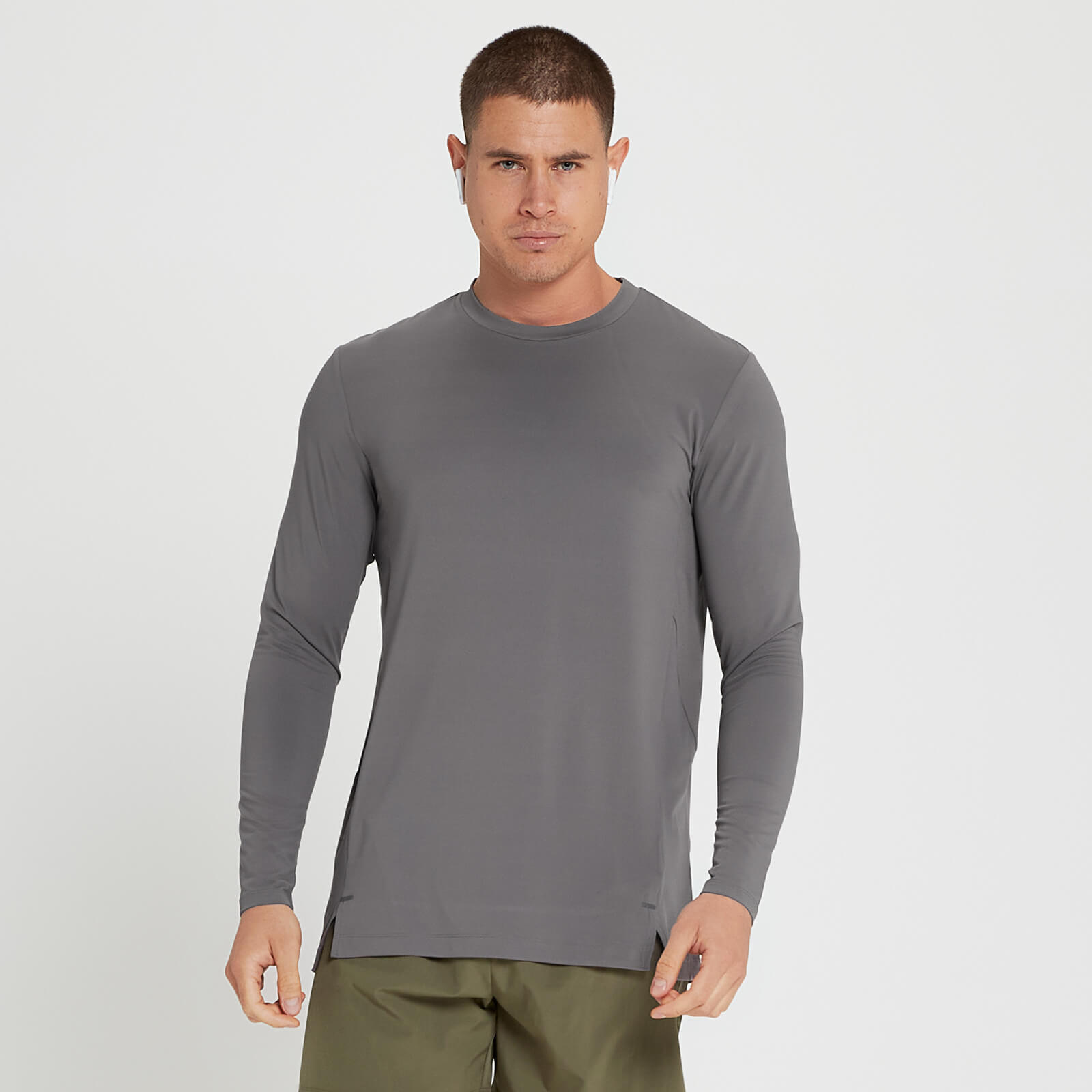 Haut à manches longues MP Velocity Ultra pour hommes – Gris galet