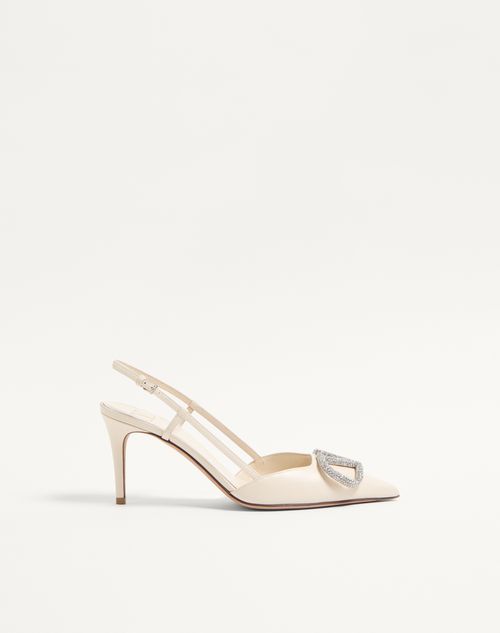 VLogo Signature Slingback Decote em pele de bezerro 80 mm