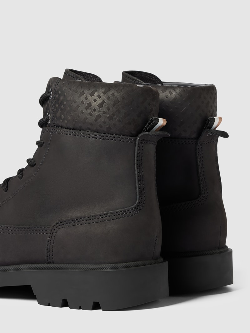 Schnürboots aus Leder Modell 'Adley' in schwarz