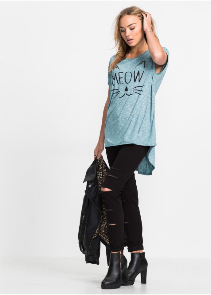 High Waist Skinny mit Destroyed-Effekt