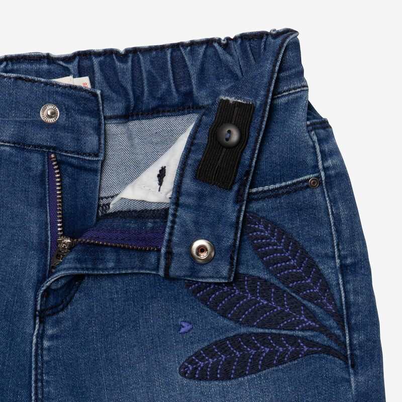 Short en jean fille brodé bleu Catimini
