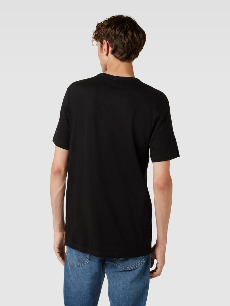 T-Shirt mit Logo-Stitching Modell 'TEGOOD' in schwarz
