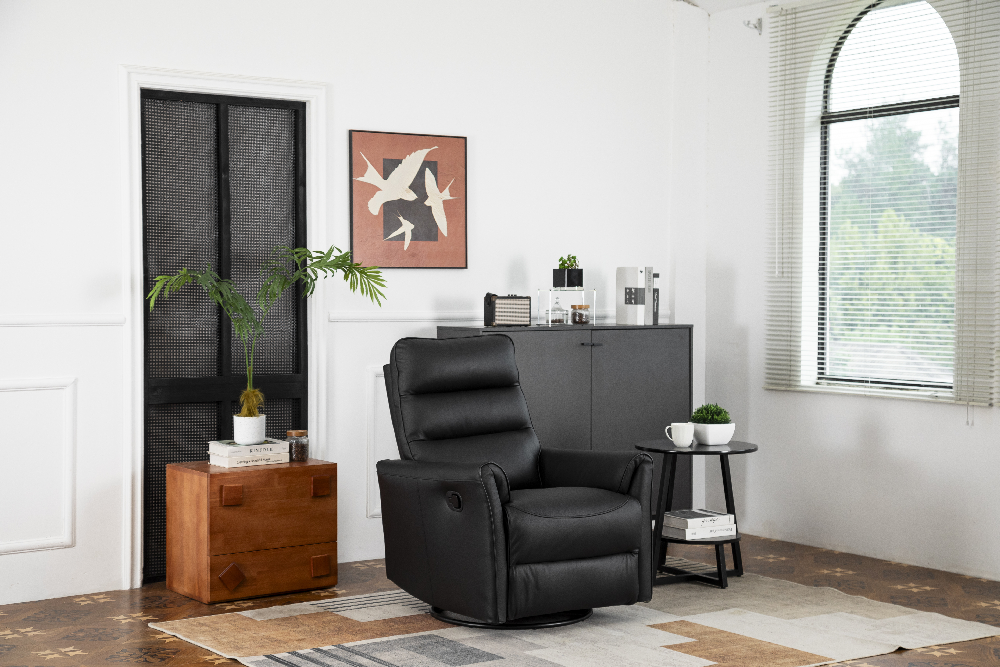 Happy Home verstellbarer Relaxsessel Sofasessel HSP122-SCH schwarz Lederoptik