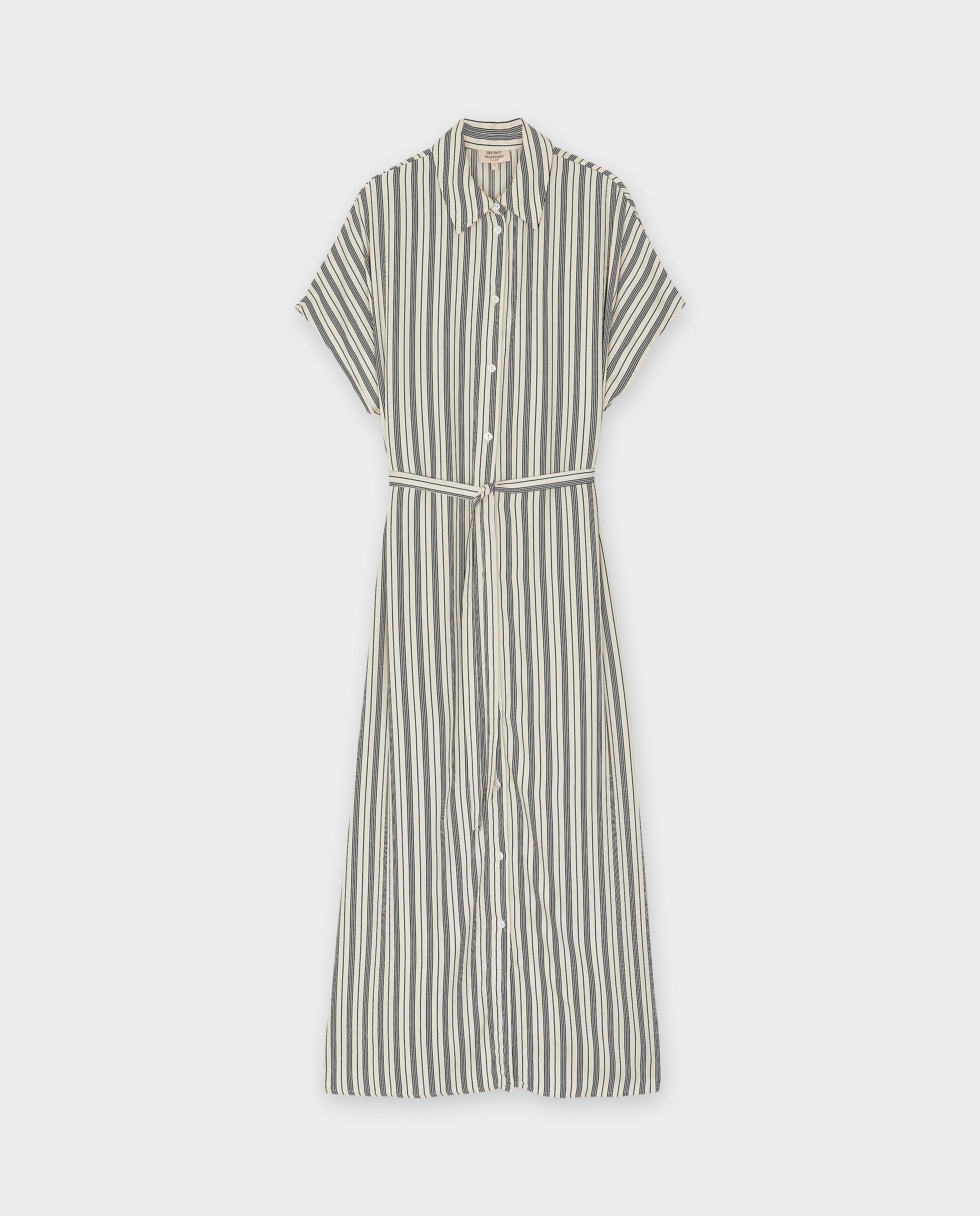 Atelier Maman fehér csíkos kismama ruha