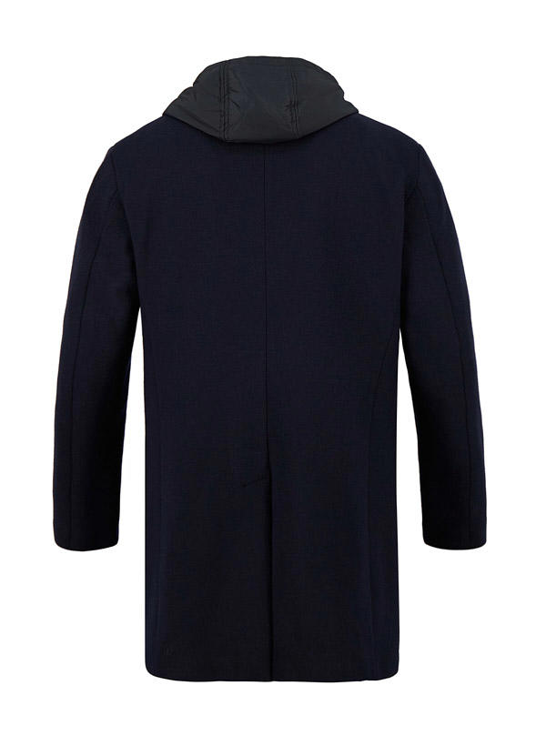 BOGGI MILANO, Mantel, Woll-Strick, navy-schwarz