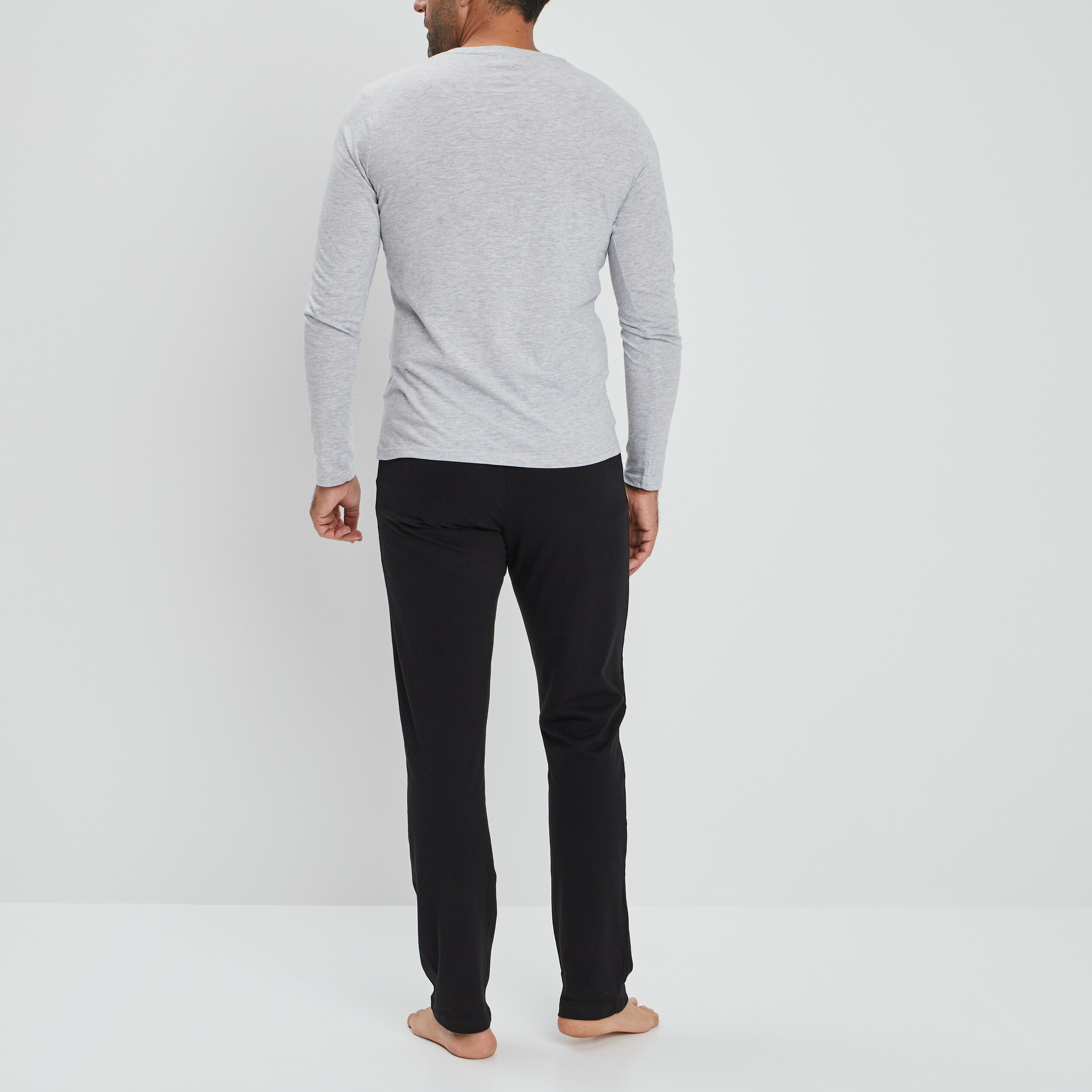 Ensemble pyjama 2 pièces gris clair homme | La Halle