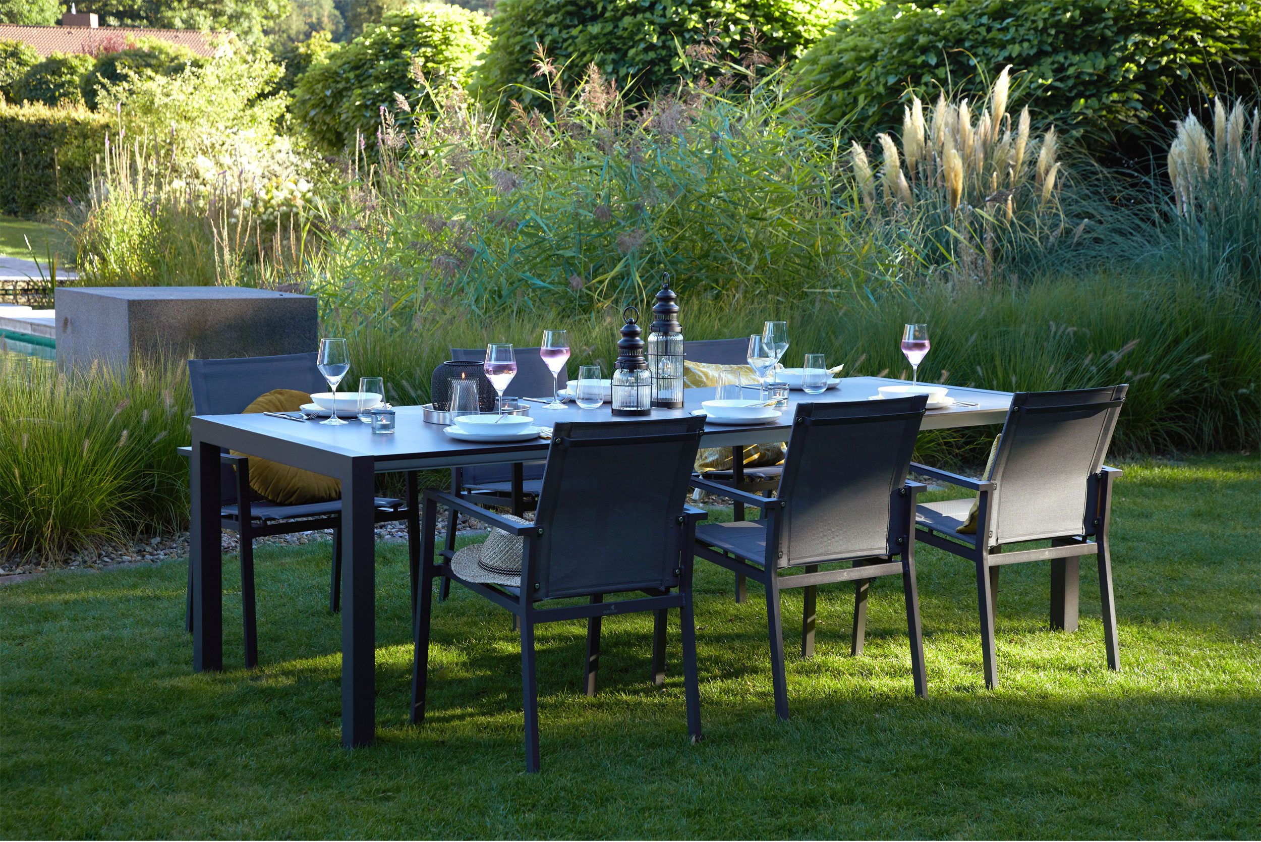 OUTDOORGartenstuhl Alu stapelbar
