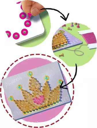 String Art Prinzessin - Bastelset für Kinder ab 6 Jahren