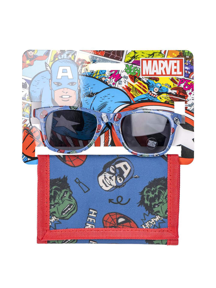 Avengers 2 tlg. Set: Sonnenbrille mit Portemonnaie in Blau günstig kaufen onesize