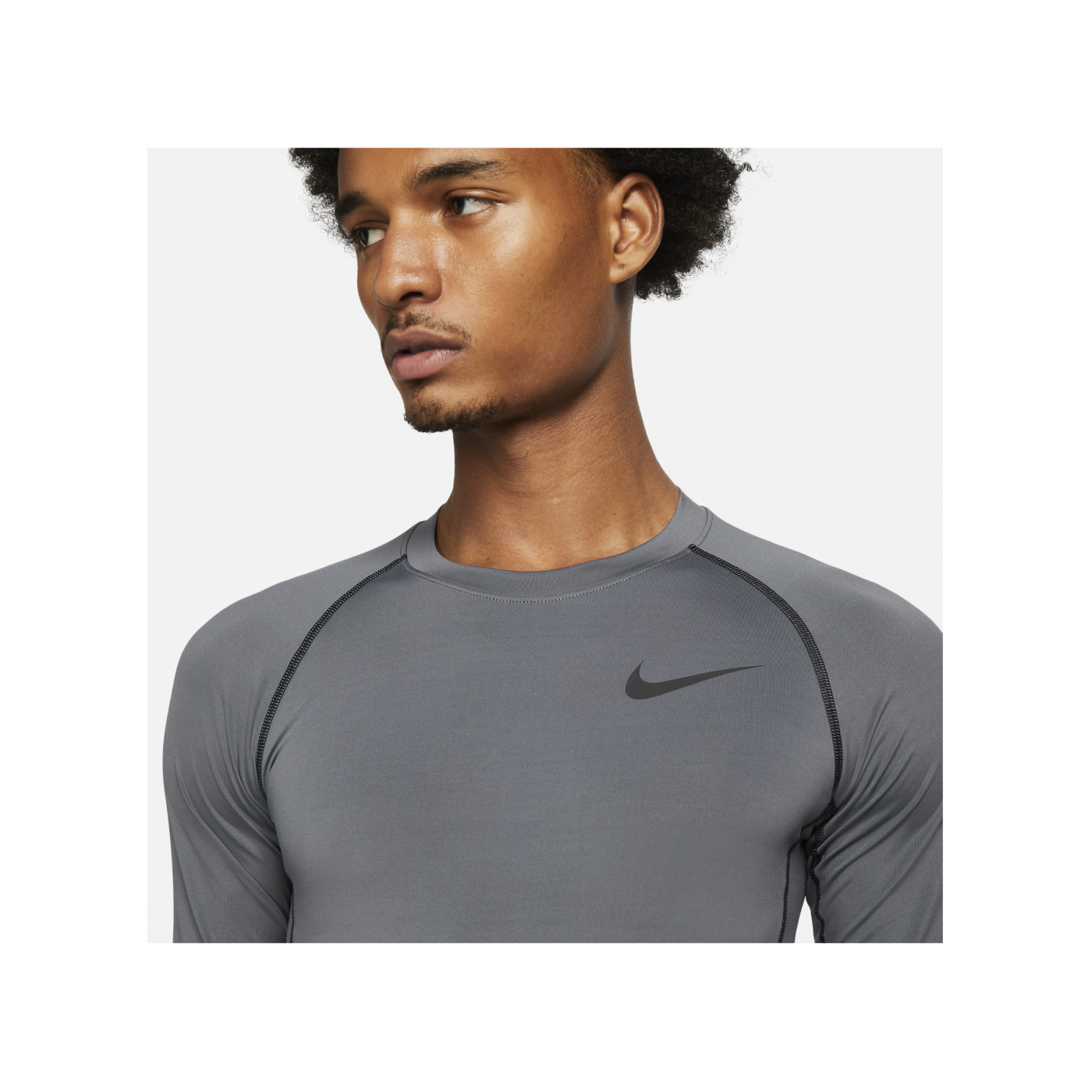 Nike Pro Longsleeve Grau Schwarz F068