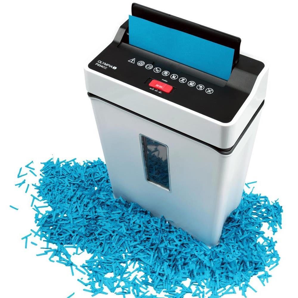 OLYMPIA OFFICE Aktenvernichter Aktenvernichter PS 54 CC, Partikellschnitt, Sicherheitsstufe P4, 13l, 8 Blatt, eine Kreditkarte