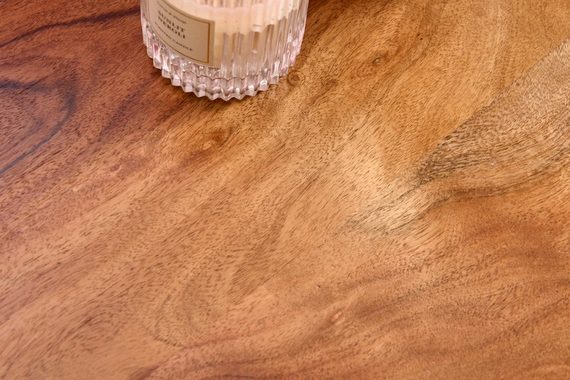 riess-ambiente Couchtisch ABSTRACT LEAF Ø75cm gold / braun (Einzelartikel, 1-St), Wohnzimmer · Massivholz · Metall · rund · handmade · Modern Design