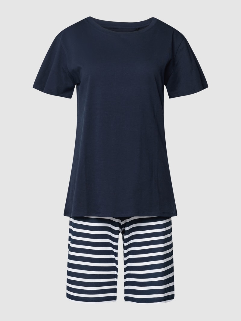 Pyjama mit Streifenmuster in marineblau