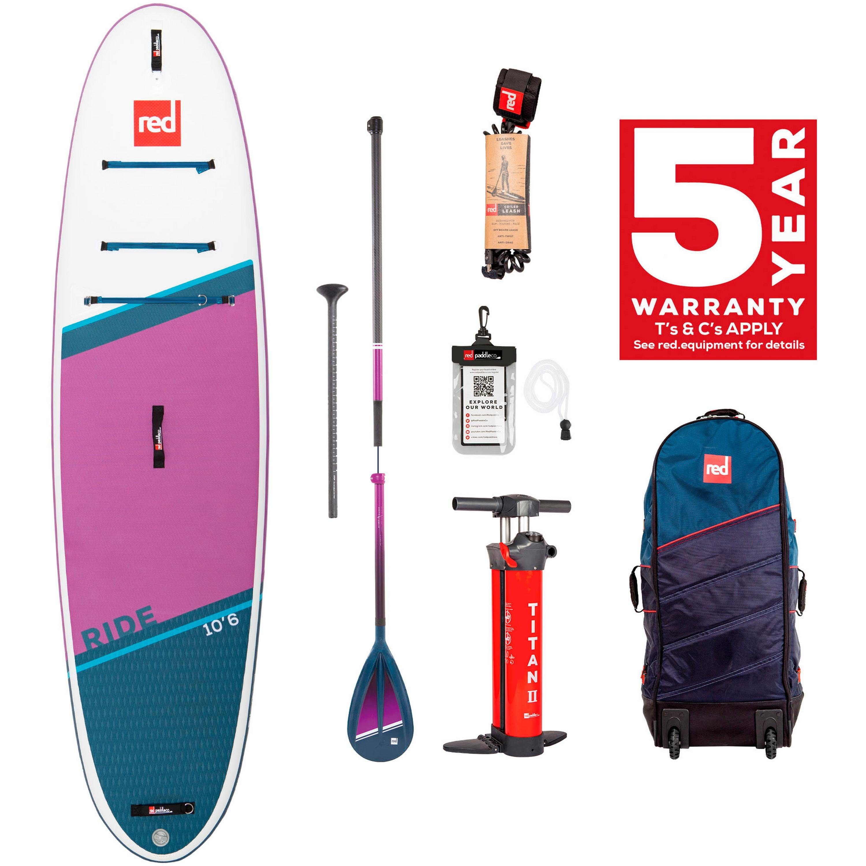 Red Paddle SUP-Board SET RIDE 10'6