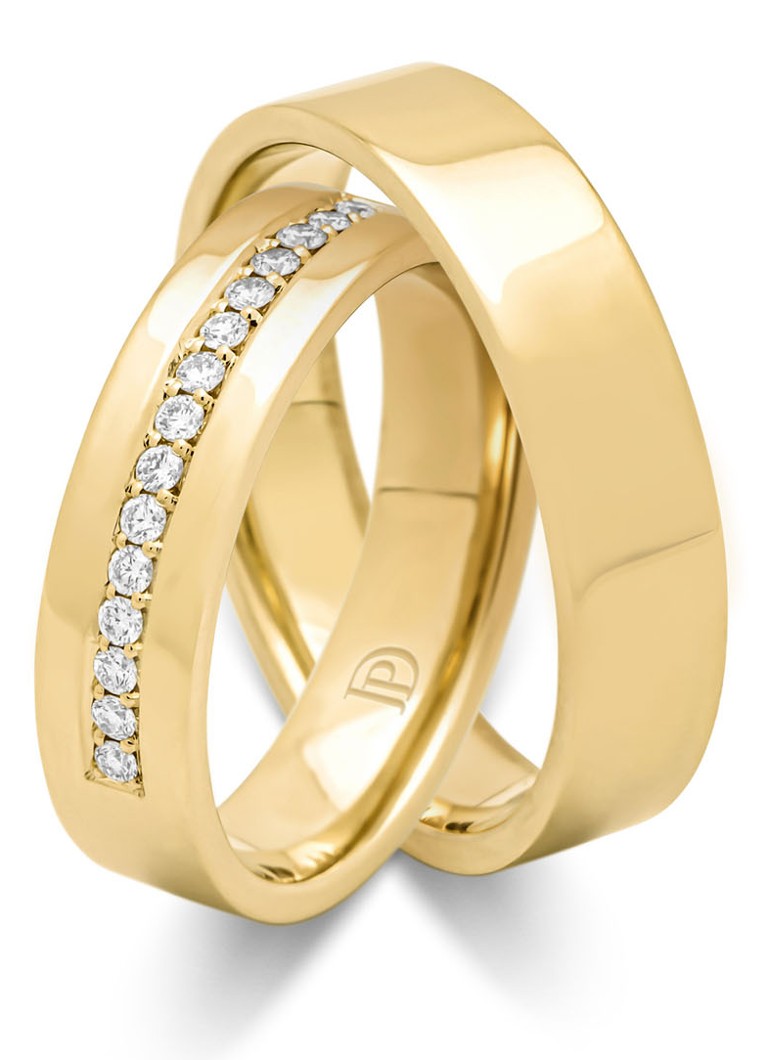 Diamond Point  Geelgouden ring Wedding