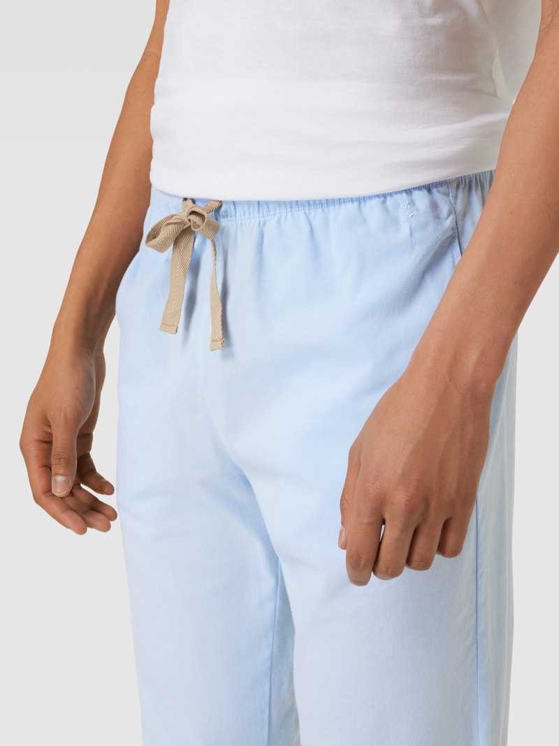 Pyjama-Hose mit elastischem Bund in hellblau